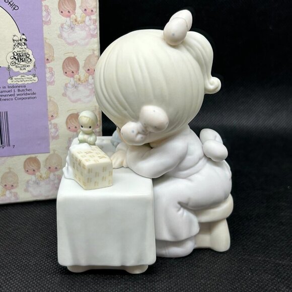 PRECIOUS Moments "My Happiness" 1990 symbol of membership figurine - Picture 4 of 5